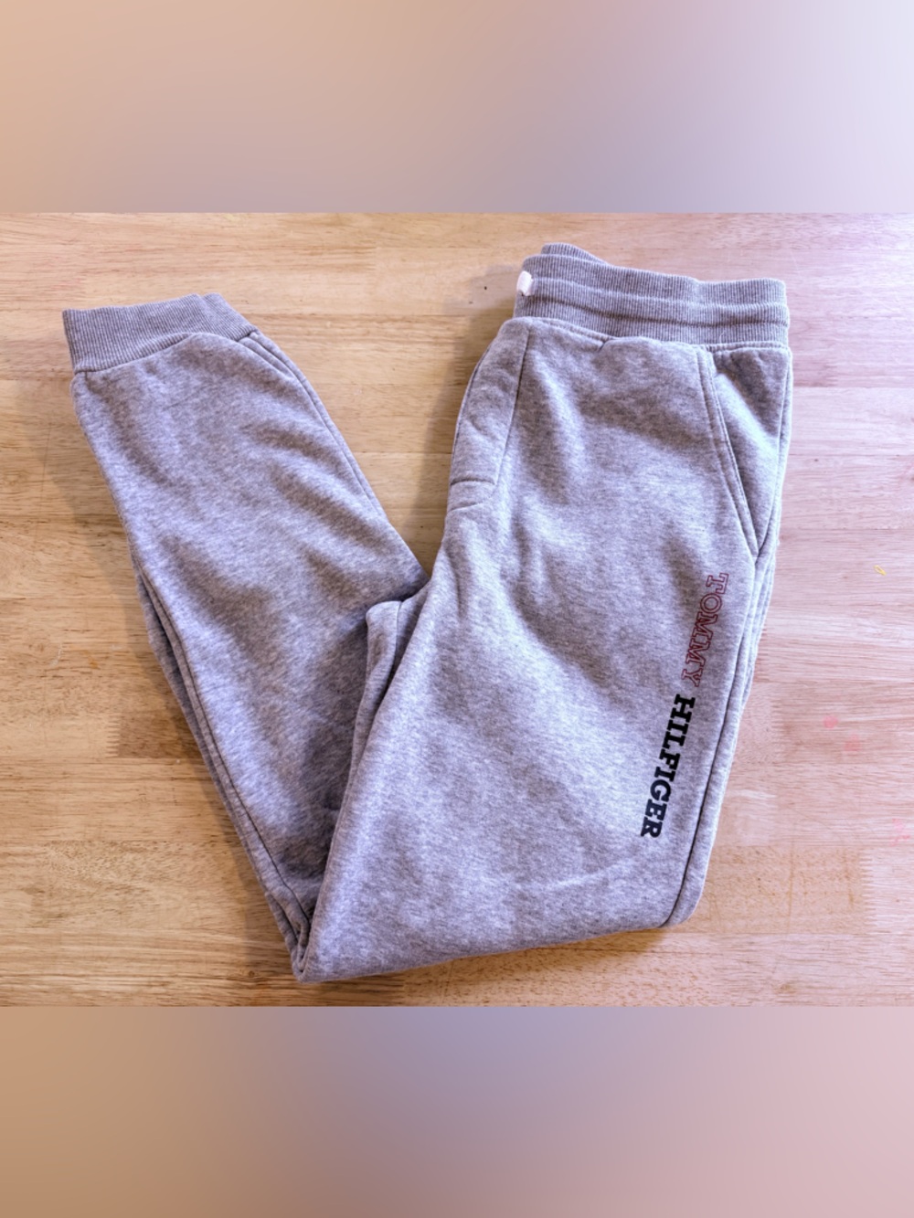 Tommy Hilfiger Kids Light Gray Logo Sweatpants